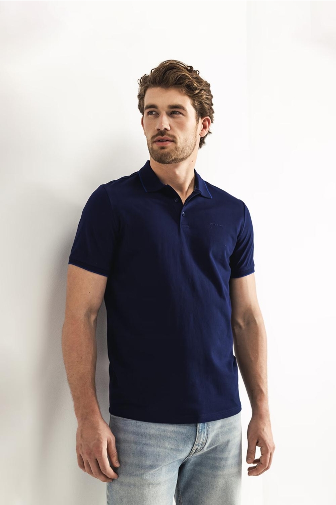 PIQUE POLO MET STREEPDETAILS 46115400 5900
